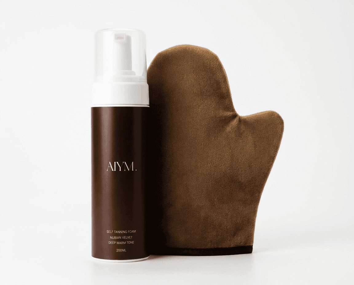 AIYM velvet mitt and tanning foam bundle