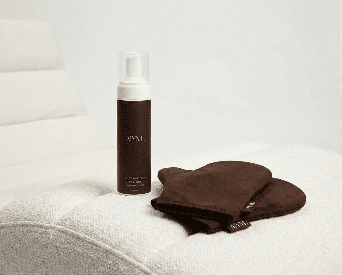 AIYM velvet application mitt and product